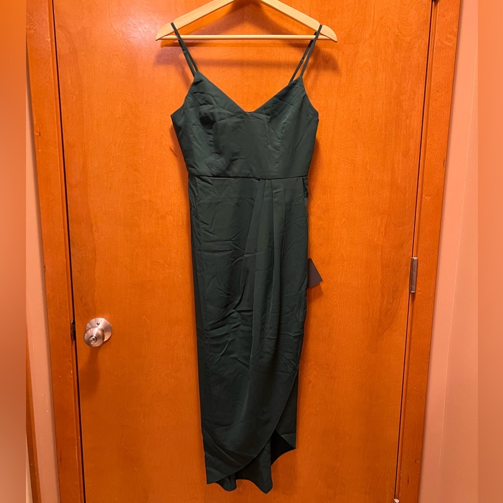 Reinette Dark Green Midi Dress